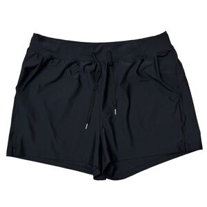 {Old Navy} "High Rise Go Dry" Black Jack Tie Waist 3" Inseam Athletic Shorts